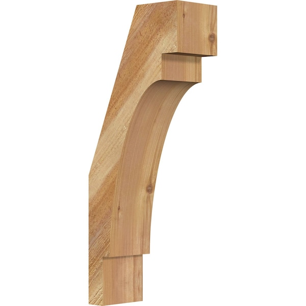 Ekena Millwork 4"W x 8"D x 20"H Merced Rough Sawn Knee Brace, Western Red Cedar BRC04X08X20MRC00RWR - main